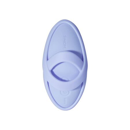 Голубой вибромассажёр на пальцы Echo 2 с функцией нагрева
